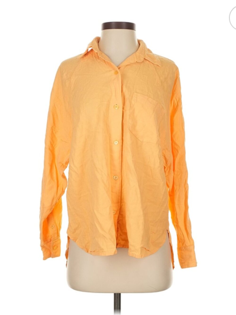 Wilfred Free Yellow Long Sleeve Button Down Shirt